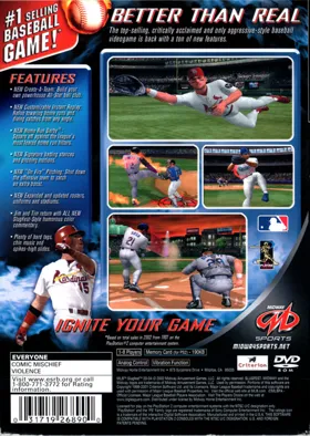 MLB SlugFest 2004 box cover back